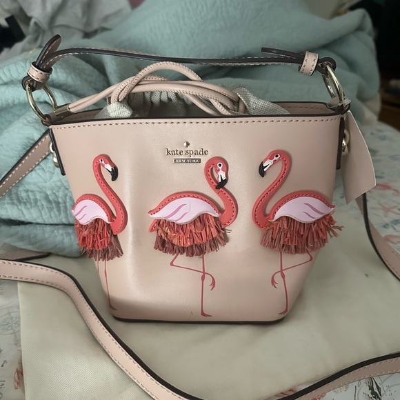 kate spade Handbags - Kate Spade Blush Flamingo Crossbody Bag